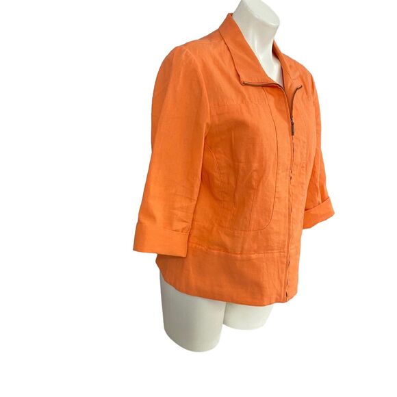 Coldwater Creek Blazer Womens Size 10 Jacket Harvest Fall Halloween Work Zip Up - Picture 8 of 16